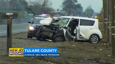 Head On Collision Kills 1 Injures 5 In Tulare Co Driver Arrested On