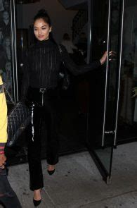 Shanina Shaik Braless In See Thru Top At Catch In West Hollywood