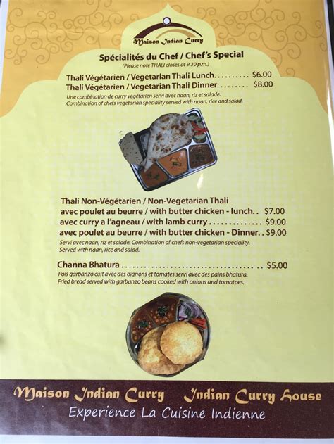 Indian Curry House - Menu, Hours & Prices - 996, rue Jean-Talon O ...