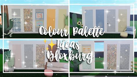 4 Colour Palette Ideas In Bloxburg I 100 Subs Special I Announcment On
