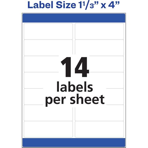 Avery 8162 Avery Easy Peel Ink Jet White Mailing Labels Ave8162 Ave
