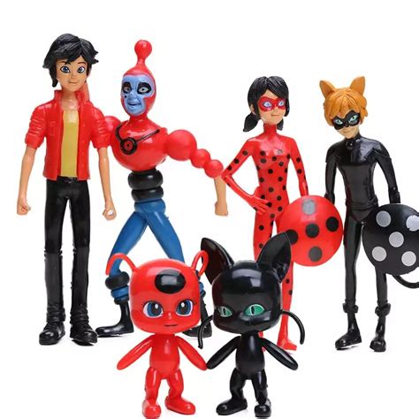 Miraculous Tales Of Ladybug And Cat Noir 6 Action Figures