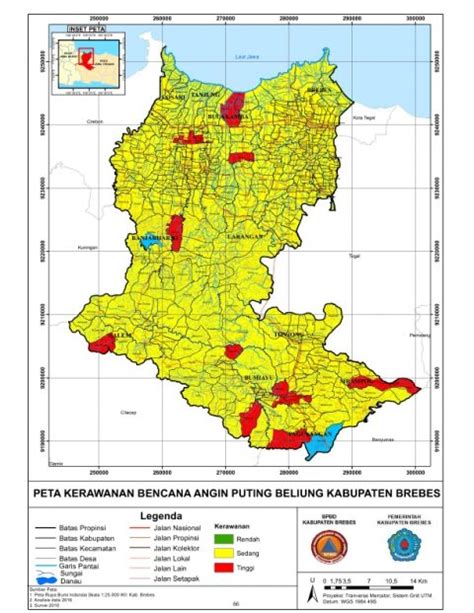 Peta Rawan Bencana Angin Puting Beliung Bpbd Kabupaten Brebes