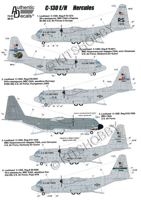 Details About Airfix Lockheed C130 Hercules 172 Huge Decal Sheet