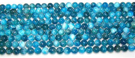 1 Dozen 8mm Round Semiprecious Gemstone Beads Apatite St 8