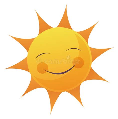 Cartoon Sun Face Artoon Illustration Of A Sun With A Smile Face Aff