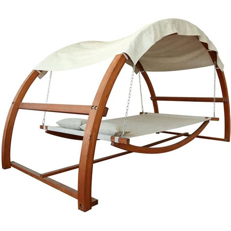 Let's have a look at some different ways to style your backyard that will perk up your landscaping and outside areas with the inclusion of an. Leisure Season 10 1/2 Foot Wood Outdoor Swing Bed With ...