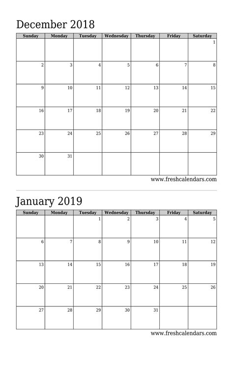 2 Month Calendar Template Excel Calendar Template Monthly Calendar