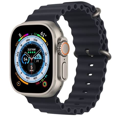 Apple Watch Ultra Gps Cellular 49mm Titanium Case With Midnight Ocean