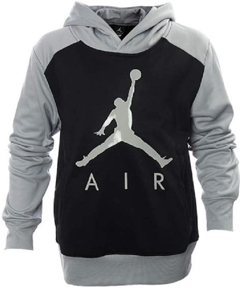Nike Air Jordan Boys Therma Fit Basketball Hoodie Blackgrey Amazon