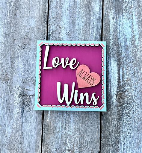 Love Always Wins 4 X 4 Square Tile Unfinished Wood Blank At Home Diy