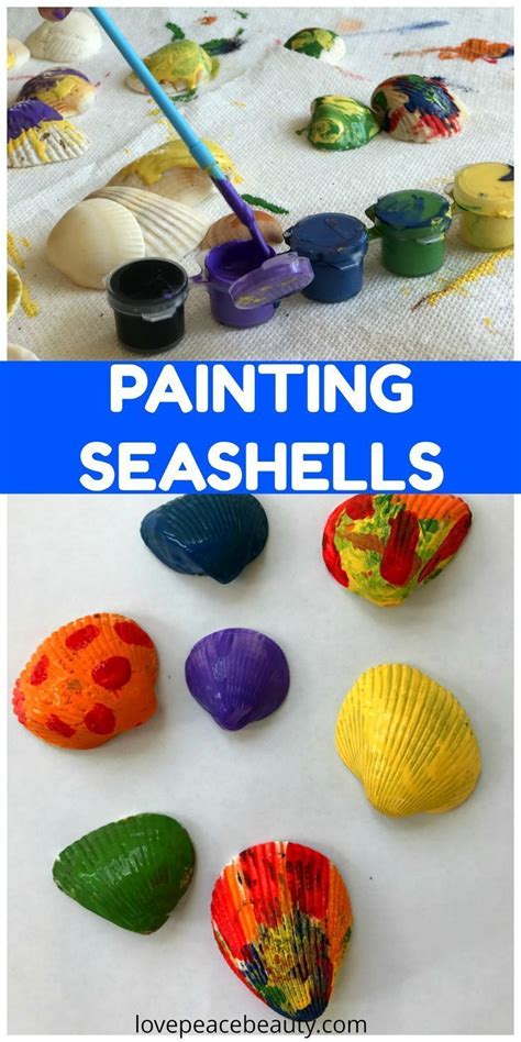 Painting Seashells Activity For Kids Toddler Arts And Crafts