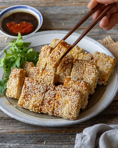 How To Make An Easy And Crispy Sesame Tofu Woonheng