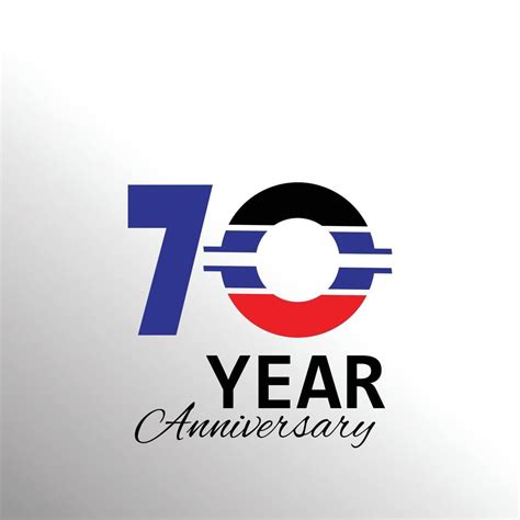 70 Year Anniversary Logo Vector Illustration White Color 2978158 Vector