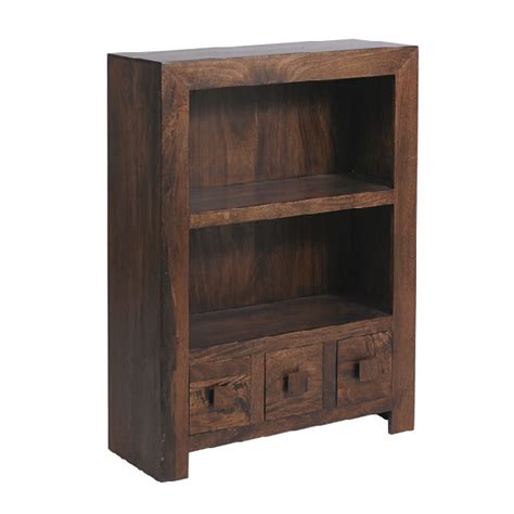 Dark Mango Wood Bookcase Bournemouthpooledorset