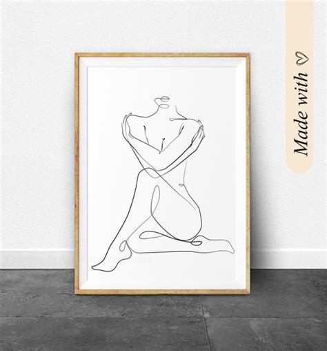 Woman Line Drawing One Line Drawing Female Line Art Nude Etsy Australia