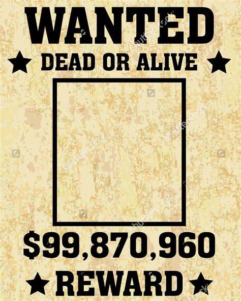 Free Editable Wanted Poster Template