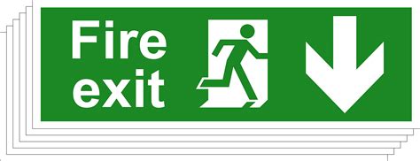 Buy Fire Exit Arrow Up Down Left Right Emergency Fire Escape Sign