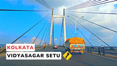 Vidyasagar Setu First Cable Stayed Bridge Kolkata Drive 4k Youtube