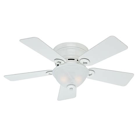 42 inch ceiling fan with 3 color light and remote control 4x blades led modern. 42-Inch Hunter Fan Conroy Snow White Ceiling Fan with ...