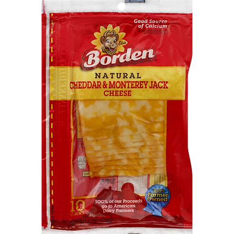 Borden Cheese Slices Cheddar And Monterey Jack Cheddar Foodtown