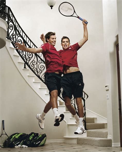 Perfect Match Professional Tennis Players Bryan Brothers Double Team