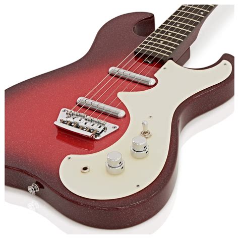 Silvertone 1449 Electric Guitar Red Sparkle Metallic At Gear4music