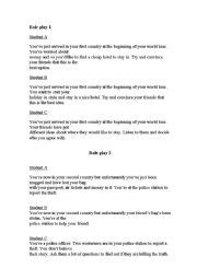 english teaching worksheets role plays