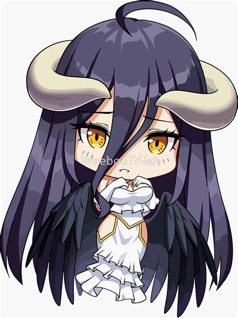 Albedo Chibi Overlord Sticker For Sale By Weebootr Sh Redbubble