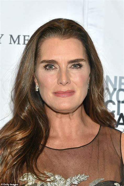 Brooke Shields 54 Stuns In A Semi Sheer Floral Brocade Gown Daily