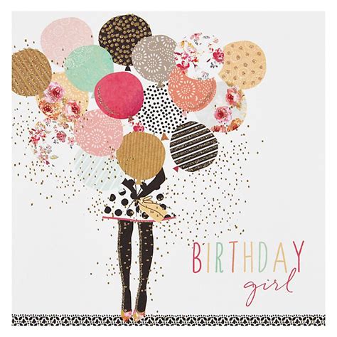 Portfolio Balloon Girl Birthday Card Frases De Feliz Cumpleaños