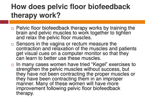Ppt Biofeedback Therapy In Pelvic Floor Disorders Powerpoint Presentation Id