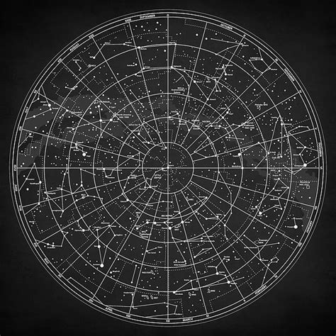 Sky Map Of Northern Hemisphere By Zapista Ou Astrology Map Star Chart Sky Chart