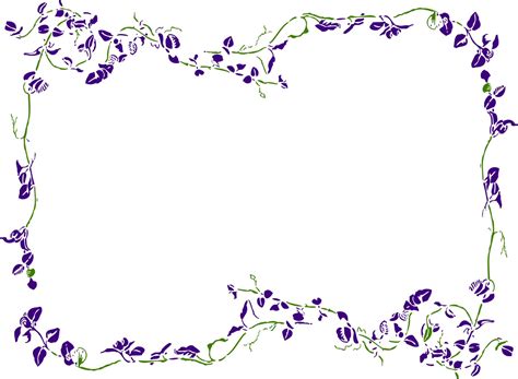 Purple Flower Border Clipart Best