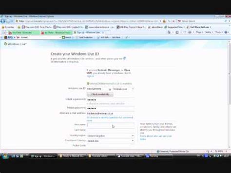 How to create a Hotmail/windows live/ msn account - YouTube