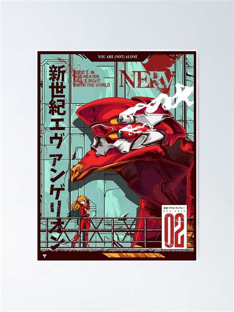 Evangelion Eva 02 Color Poster Poster By Jhonyknight Redbubble