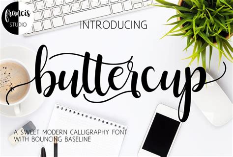 Buttercup Font Free Script Fonts Lettering Fonts
