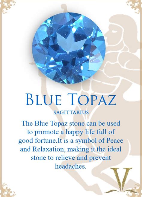 The Blue Topaz Gem Stone Is For The Sun Sign Sagittarius Blue Topaz