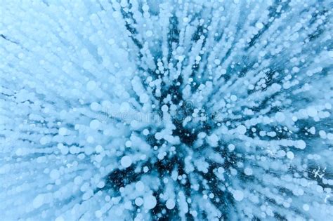 Bubbles Texture Ice Of Baikal Lake Stock Image Image