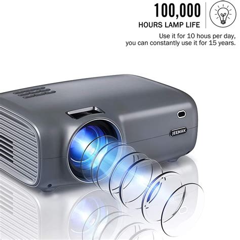 Jeemak P100 1080p 200 Inch Display Mini Smart Video Projector