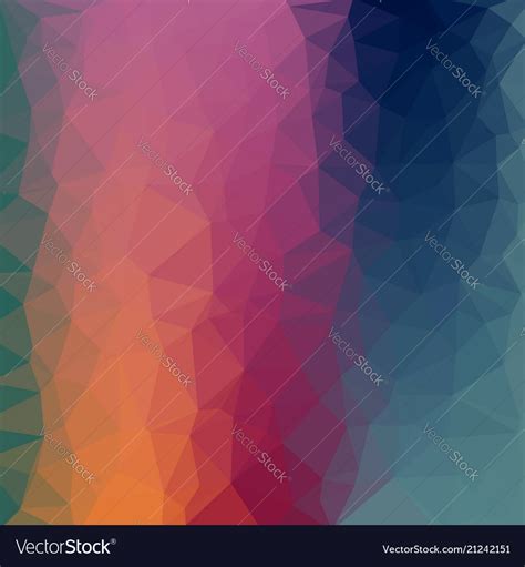 Abstract Colorful Low Poly Background With Warm Vector Image