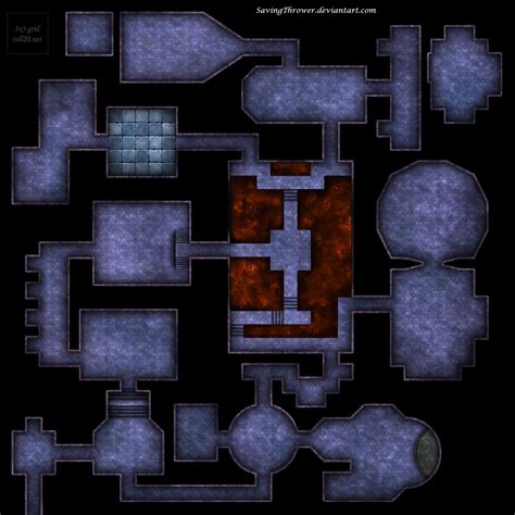 Clean Classic Dungeon Battlemap For DnD Roll By SavingThrower Dungeon Room Dungeon Maps