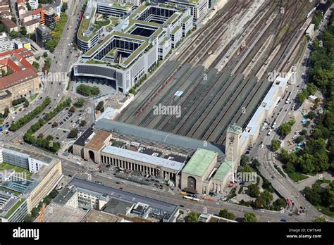 Stuttgarter Hauptbahnhof Blick Von Westen Deutschland Baden