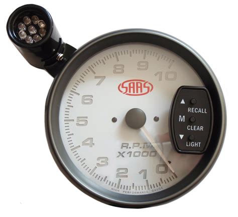 Saas 5 Inch Tachometer With Led Shift Light