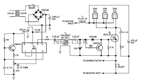 220v 12v 150w Switching Power Supply Circuit Diagram Under Switching