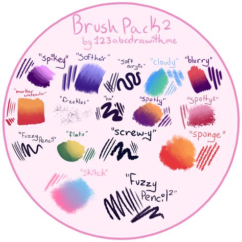 Brush Pack 2 Firealpacamedibang By 123abcdrawwithme On Deviantart