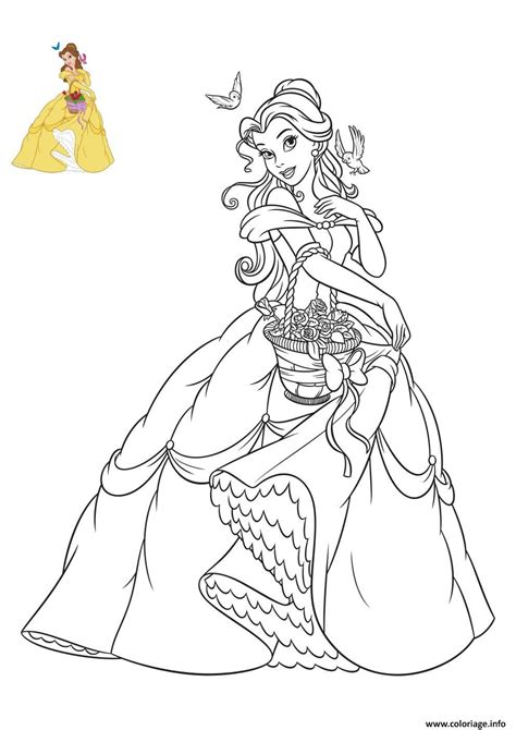 Pour imprimer et télécharger gratuitement vos coloriages favoris! Coloriage Princesse Disney Belle dessin