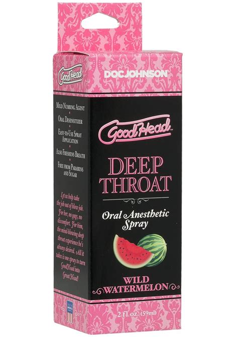 Goodhead Deep Throat Oral Anesthetic Spray Wild Watermelon Ounce Shop Velvet Box Online