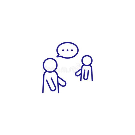 People Conversation Talk Discussion Line Icon Person Chat