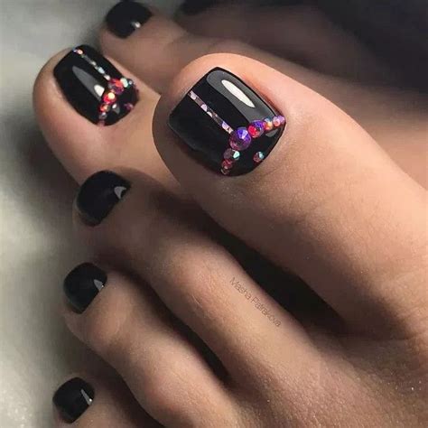 Black Teo Nail Toe Nail Designs Toe Nails Toe Nail Art